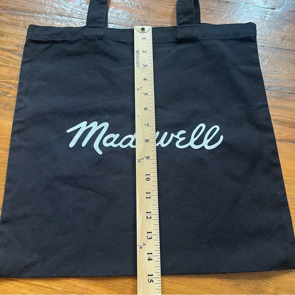 Madewell Bien Fait‎ Reusable Canvas Tote Bag Black Collegiate